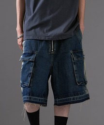 Theater code | Faded cut-off half denim/色落ち加工カットオフハーフデニム(デニムパンツ)