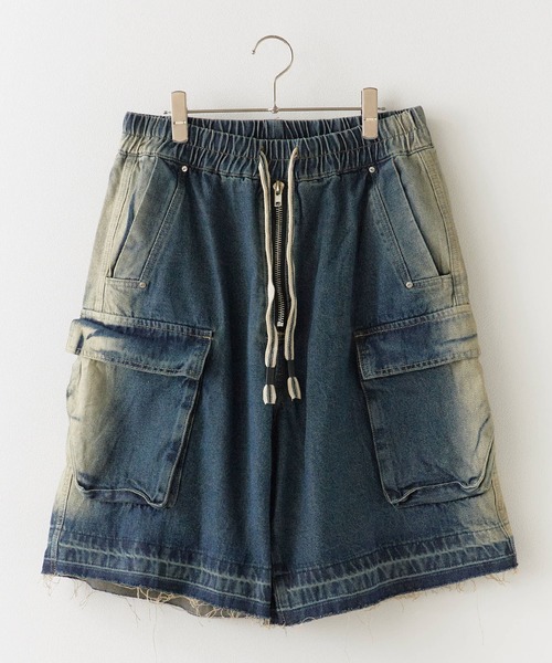 Theater code（シアターコード）の「Faded cut-off half denim/色落ち加工カットオフハーフデニム（デニムパンツ・メンズ・ブルー・L/M）」の11枚目の写真