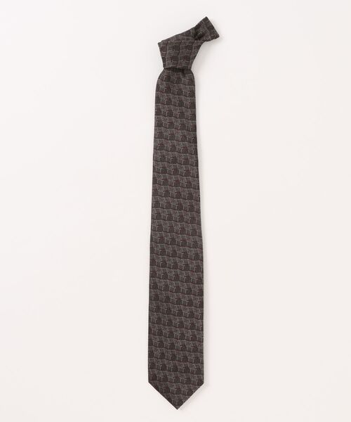 MEN'S BIGI（メンズビギ）の「【TIE YOUR TIE/タイユアタイ】モダンジオメトリック柄ネクタイ（ネクタイ・メンズ・ブラック/ボルドー・FREE）」の4枚目の写真