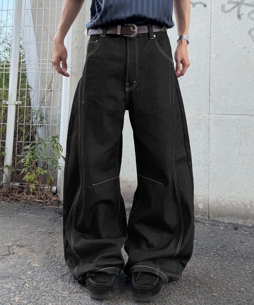 sedacle（セダクル）の「リジットカーブデニム（デニムパンツ・レディース・ブラック/インディゴブルー・MEDIUM/LARGE/SMALL）」の19枚目の写真