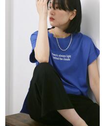 ロゴ刺繍フレンチスリーブTシャツ