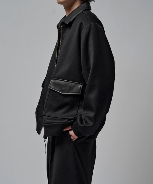 Lui's(ルイス)の「クラシックカルゼZIPブルゾン(ブルゾン・メンズ・ブラック/ベージュ/ネイビー・S/M)」の5枚目の写真