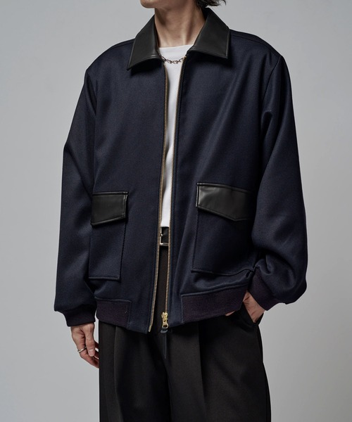 Lui's(ルイス)の「クラシックカルゼZIPブルゾン(ブルゾン・メンズ・ブラック/ベージュ/ネイビー・S/M)」の13枚目の写真