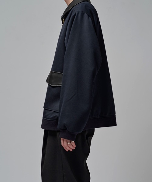 Lui's(ルイス)の「クラシックカルゼZIPブルゾン(ブルゾン・メンズ・ブラック/ベージュ/ネイビー・S/M)」の14枚目の写真