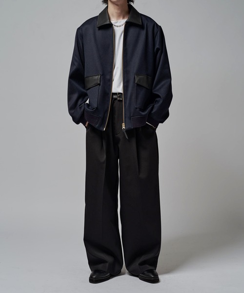 Lui's(ルイス)の「クラシックカルゼZIPブルゾン(ブルゾン・メンズ・ブラック/ベージュ/ネイビー・S/M)」の18枚目の写真