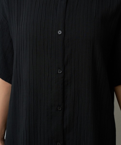 COLONY 2139（コロニートゥーワンスリーナイン）の「バンプストライプシャツワンピース（シャツワンピース・レディース・ブラック/オフホワイト/ブルー・FREE）」の14枚目の写真