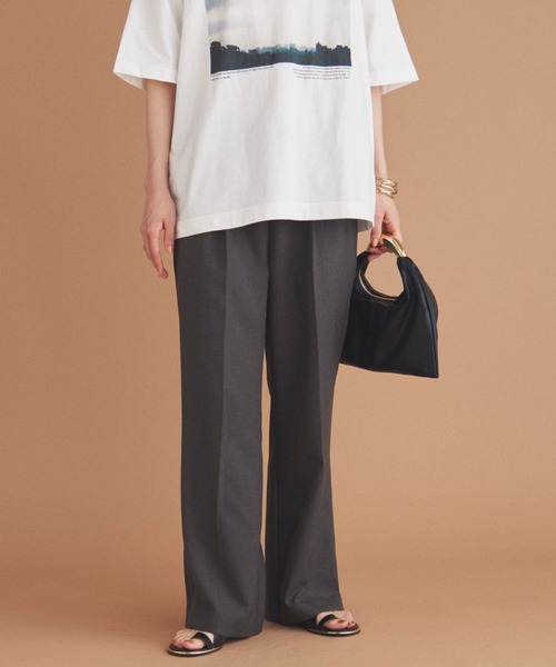 Doux archives（ドゥアルシーヴ）の「イージーフレアーパンツ（その他パンツ・レディース・ワイン/グレイッシュベージュ/チャコールグレー・38/36）」の13枚目の写真