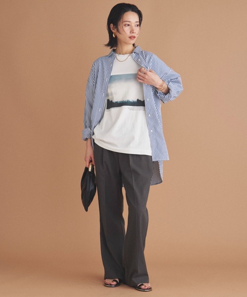 Doux archives（ドゥアルシーヴ）の「イージーフレアーパンツ（その他パンツ・レディース・ワイン/グレイッシュベージュ/チャコールグレー・38/36）」の14枚目の写真