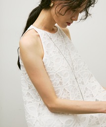 Lutim by u | Lace flare halter blouse / レースフレアアメスリブラウス(シャツ/ブラウス)