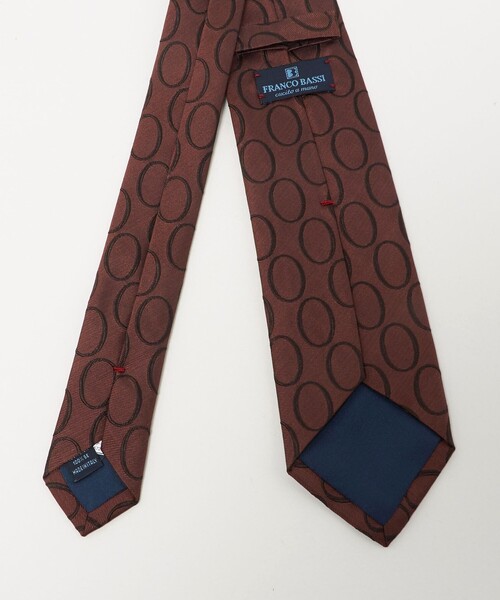 FRANCO BASSI(フランコバッシ)の「<FRANCO BASSI>オーバル ネクタイ(ネクタイ・メンズ・ネイビー/ダークオレンジ・FREE)」の4枚目の写真