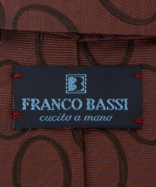 FRANCO BASSI(フランコバッシ)の「<FRANCO BASSI>オーバル ネクタイ(ネクタイ・メンズ・ネイビー/ダークオレンジ・FREE)」の6枚目の写真