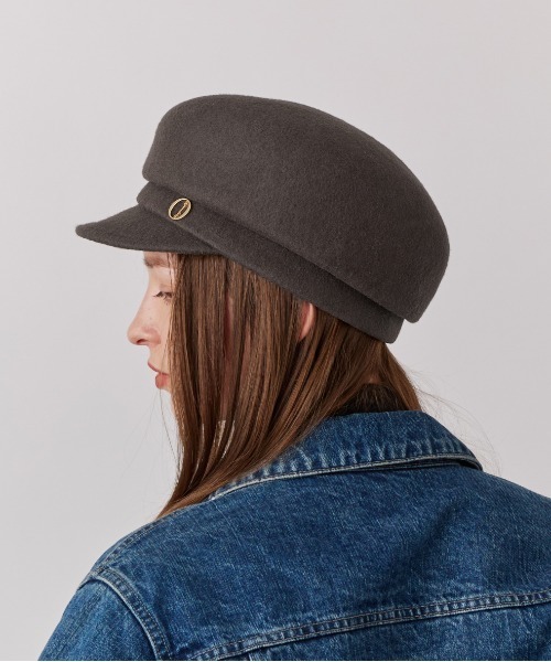Chapeau d' O（シャポードオー）の「Chapeau d' O  Side Tuck Wo Felt Cas / シャポードオー（キャスケット・レディース・ブラック/グレー・M/57.5cm）」の11枚目の写真