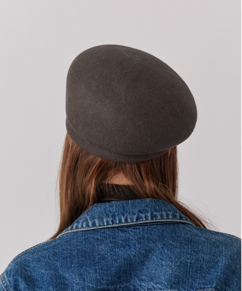 Chapeau d' O（シャポードオー）の「Chapeau d' O  Side Tuck Wo Felt Cas / シャポードオー（キャスケット・レディース・ブラック/グレー・M/57.5cm）」の12枚目の写真