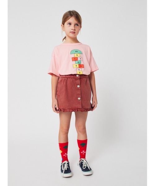 BOBO CHOSES（ボボショーズ）の「Tic Tac Toe ruffled skirt（スカート・キッズ・ブラウン・4-5YEAR/6-7YEAR/8-9y/2-3YEAR/10-11y/12-13y）」の7枚目の写真
