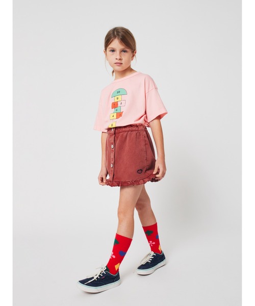 BOBO CHOSES（ボボショーズ）の「Tic Tac Toe ruffled skirt（スカート・キッズ・ブラウン・4-5YEAR/6-7YEAR/8-9y/2-3YEAR/10-11y/12-13y）」の8枚目の写真