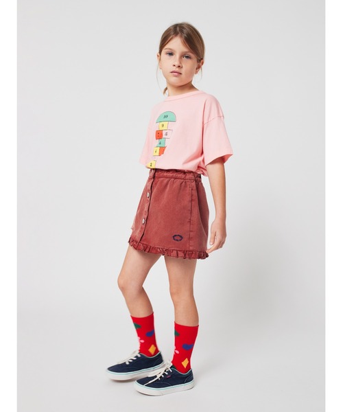 BOBO CHOSES（ボボショーズ）の「Tic Tac Toe ruffled skirt（スカート・キッズ・ブラウン・4-5YEAR/6-7YEAR/8-9y/2-3YEAR/10-11y/12-13y）」の9枚目の写真