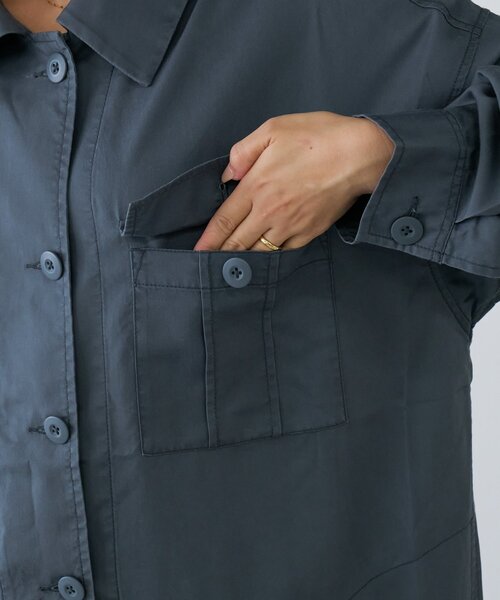 CIAOPANIC TYPY(チャオパニックティピー)の「さらっとテンセルオーバーシャツ(シャツ/ブラウス・レディース・チャコールグレー/カーキ/ベージュ・ONE SIZE)」の17枚目の写真