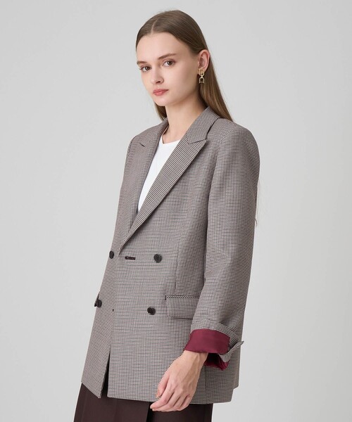 ANAYI(アナイ)の「ダブルクロスピークドジャケット(テーラードジャケット・レディース・レッド系その他/キャメル・38/36/34)」の2枚目の写真