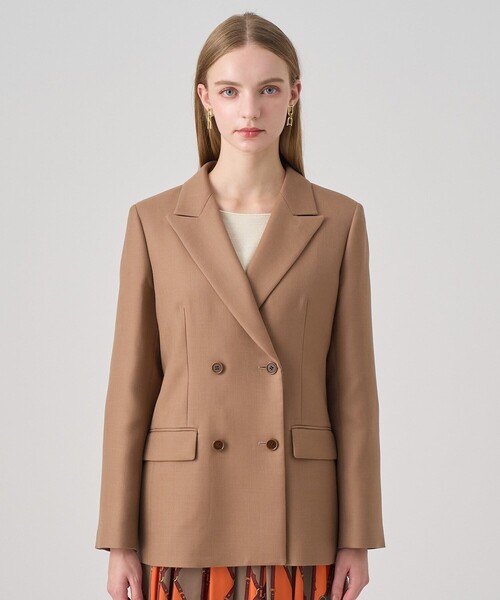 ANAYI(アナイ)の「ダブルクロスピークドジャケット(テーラードジャケット・レディース・レッド系その他/キャメル・38/36/34)」の3枚目の写真