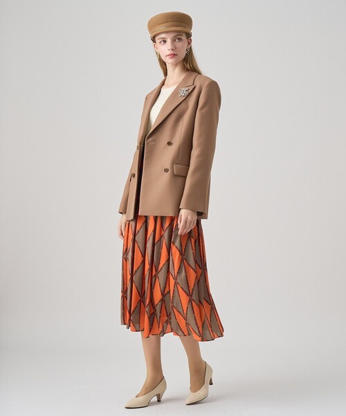 ANAYI(アナイ)の「ダブルクロスピークドジャケット(テーラードジャケット・レディース・レッド系その他/キャメル・38/36/34)」の8枚目の写真