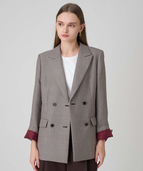 ANAYI(アナイ)の「ダブルクロスピークドジャケット(テーラードジャケット・レディース・レッド系その他/キャメル・38/36/34)」の10枚目の写真