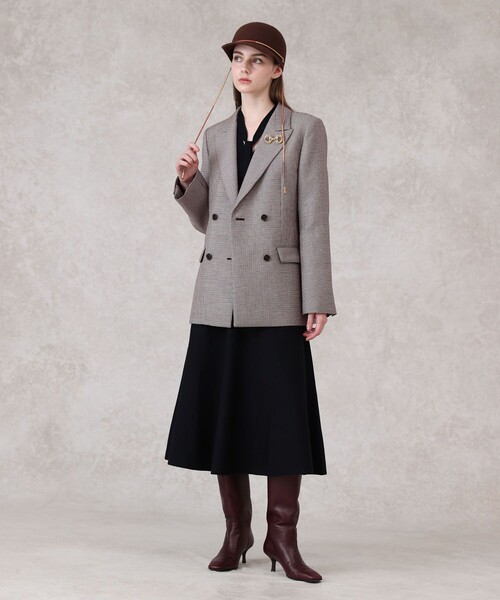 ANAYI(アナイ)の「ダブルクロスピークドジャケット(テーラードジャケット・レディース・レッド系その他/キャメル・38/36/34)」の15枚目の写真