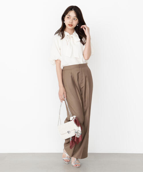 PROPORTION BODY DRESSING（プロポーションボディドレッシング）の「バルーンスリーブリボンブラウス / 1215210803（シャツ/ブラウス・レディース・ブルー/ブラウン/ホワイト系その他・FREE）」の6枚目の写真