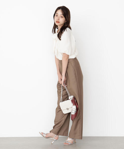 PROPORTION BODY DRESSING（プロポーションボディドレッシング）の「バルーンスリーブリボンブラウス / 1215210803（シャツ/ブラウス・レディース・ブルー/ブラウン/ホワイト系その他・FREE）」の7枚目の写真