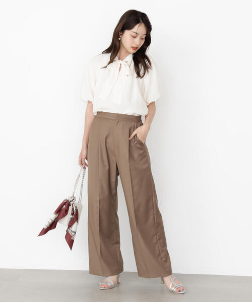 PROPORTION BODY DRESSING（プロポーションボディドレッシング）の「バルーンスリーブリボンブラウス / 1215210803（シャツ/ブラウス・レディース・ブルー/ブラウン/ホワイト系その他・FREE）」の8枚目の写真