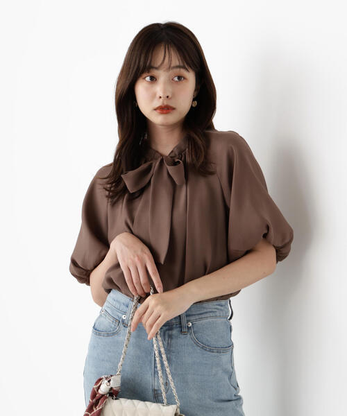 PROPORTION BODY DRESSING（プロポーションボディドレッシング）の「バルーンスリーブリボンブラウス / 1215210803（シャツ/ブラウス・レディース・ブルー/ブラウン/ホワイト系その他・FREE）」の14枚目の写真
