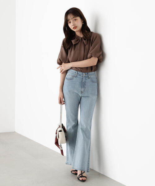 PROPORTION BODY DRESSING（プロポーションボディドレッシング）の「バルーンスリーブリボンブラウス / 1215210803（シャツ/ブラウス・レディース・ブルー/ブラウン/ホワイト系その他・FREE）」の16枚目の写真