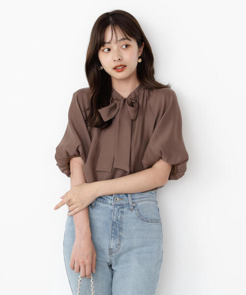 PROPORTION BODY DRESSING（プロポーションボディドレッシング）の「バルーンスリーブリボンブラウス / 1215210803（シャツ/ブラウス・レディース・ブルー/ブラウン/ホワイト系その他・FREE）」の20枚目の写真