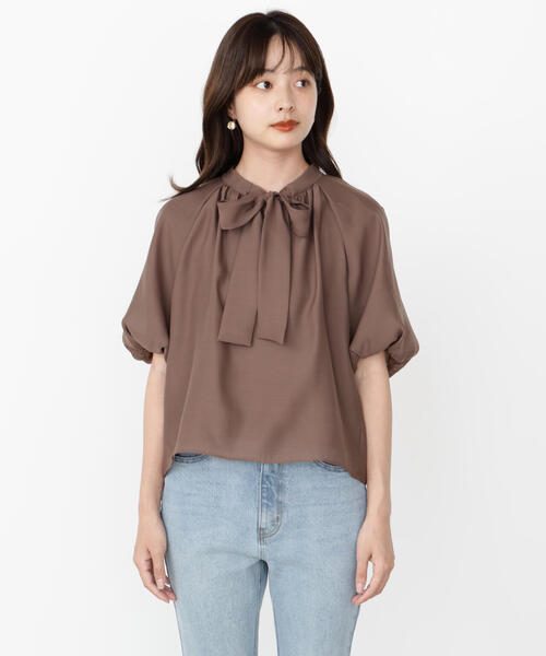 PROPORTION BODY DRESSING（プロポーションボディドレッシング）の「バルーンスリーブリボンブラウス / 1215210803（シャツ/ブラウス・レディース・ブルー/ブラウン/ホワイト系その他・FREE）」の21枚目の写真