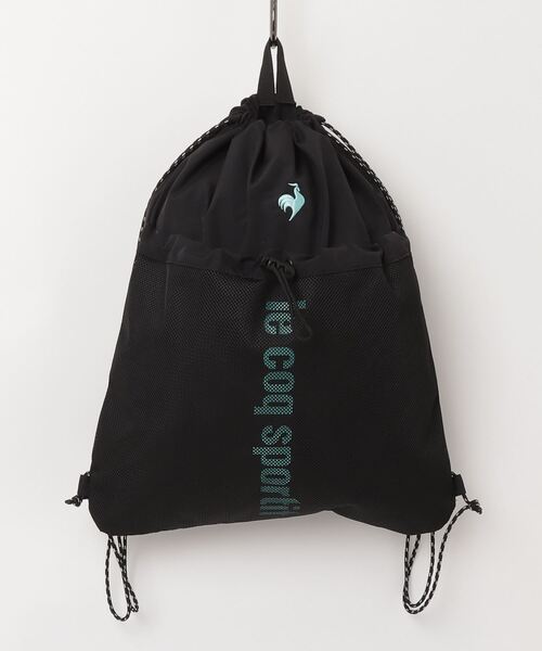 le coq sportif（ルコックスポルティフ）の「ナップサック（バックパック/リュック・メンズ・ブラック×ピンク/エメラルド・F）」の16枚目の写真