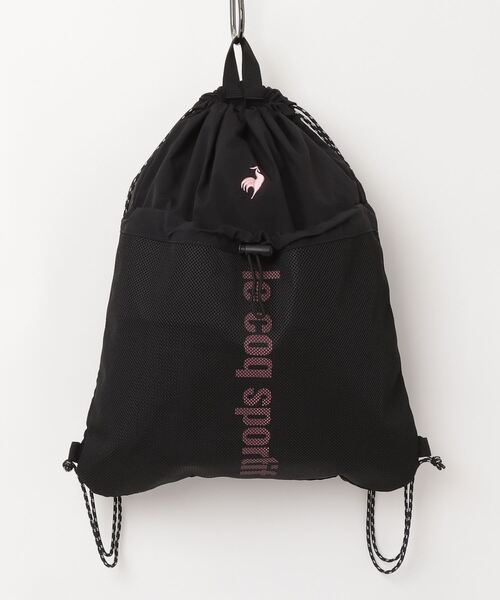 le coq sportif（ルコックスポルティフ）の「ナップサック（バックパック/リュック・メンズ・ブラック×ピンク/エメラルド・F）」の17枚目の写真