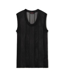 CABAN ノースリーブセーター Fサイズ 黒 caban（キャバン）の「□CABaN ファインポリエステルリブ