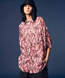 《UNISEX》【Italian Dead Stock Fabric】Prime-Over Regular Collar Short Sleeve Shirt/プライムオーバーレギュラーカラーショートスリーブシャツ【MAISON SPECIAL/メゾンスペシャル】