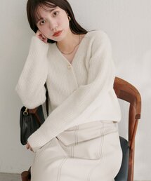 カーディガン　ナチュラルクチュール　ホワイト natural couture｜ナチュラルクチュールのカーディガン/ボレロ