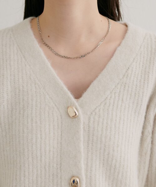 natural couture(ナチュラルクチュール)の「【WEB限定】ウール混片畦編みニットカーディガン(カーディガン/ボレロ・レディース・ネイビー/ラベンダー/ベージュ/オフホワイト/ライトグレー/サックスブルー・FREE)」の13枚目の写真