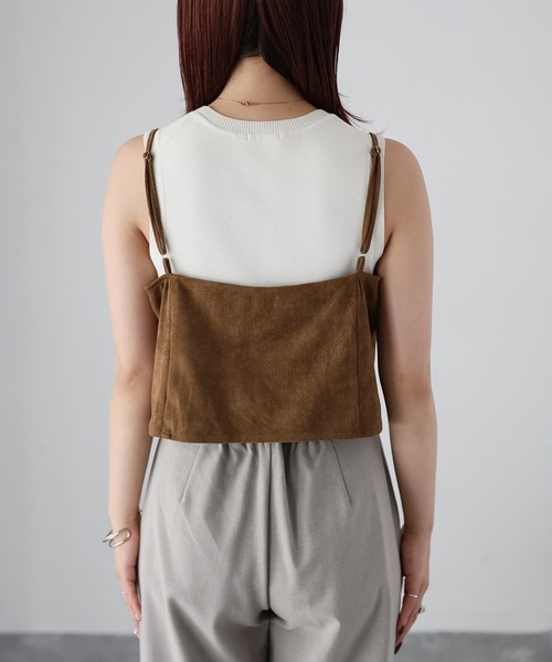 セール】スエードレースアップビスチェ/キャミ（キャミソール