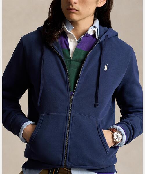 POLO RALPH LAUREN(ポロ ラルフ ローレン)の「ループバック テリー フルジップ フーディ(パーカー・メンズ・ネイビー系1・XXL/XS/XL/S/M/L)」の4枚目の写真