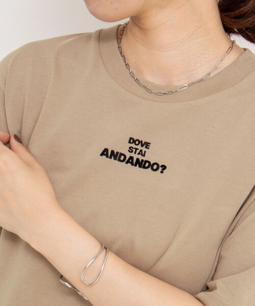 NOLLEY’S（ノーリーズ）の「メッセージTシャツ（Tシャツ/カットソー・レディース・ブラック/ホワイト/ベージュ・FREE）」の8枚目の写真