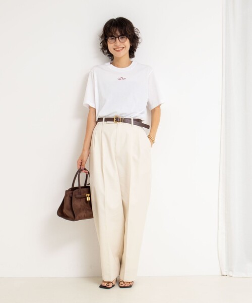 NOLLEY’S（ノーリーズ）の「メッセージTシャツ（Tシャツ/カットソー・レディース・ブラック/ホワイト/ベージュ・FREE）」の9枚目の写真