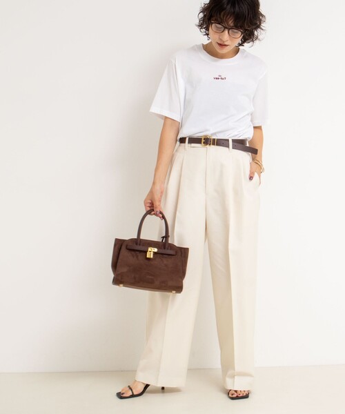 NOLLEY’S（ノーリーズ）の「メッセージTシャツ（Tシャツ/カットソー・レディース・ブラック/ホワイト/ベージュ・FREE）」の10枚目の写真