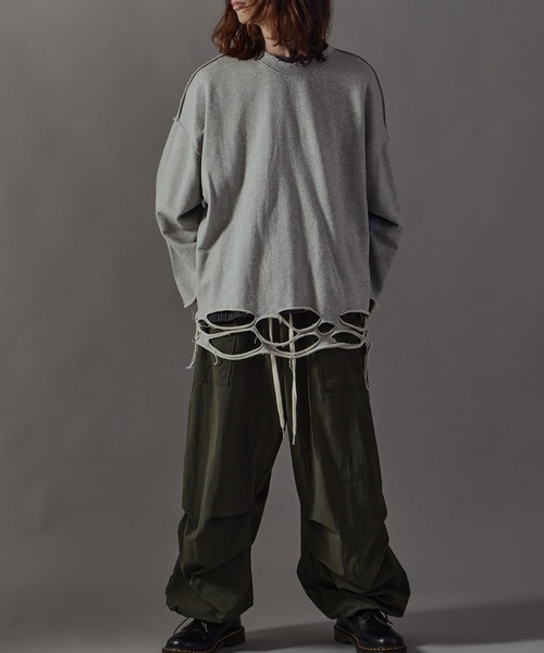 Theater code(シアターコード)の「Wide pants with drawstring / ドローコード付き ワイドパンツ 秋 秋服 2026年秋冬(その他パンツ・メンズ・ブラック/カーキ/チャコール・FREE)」の12枚目の写真