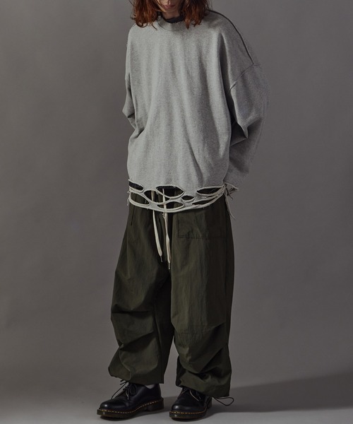Theater code(シアターコード)の「Wide pants with drawstring / ドローコード付き ワイドパンツ 秋 秋服 2026年秋冬(その他パンツ・メンズ・ブラック/カーキ/チャコール・FREE)」の13枚目の写真
