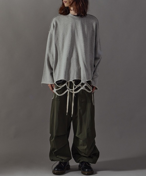 Theater code(シアターコード)の「Wide pants with drawstring / ドローコード付き ワイドパンツ 秋 秋服 2026年秋冬(その他パンツ・メンズ・ブラック/カーキ/チャコール・FREE)」の14枚目の写真