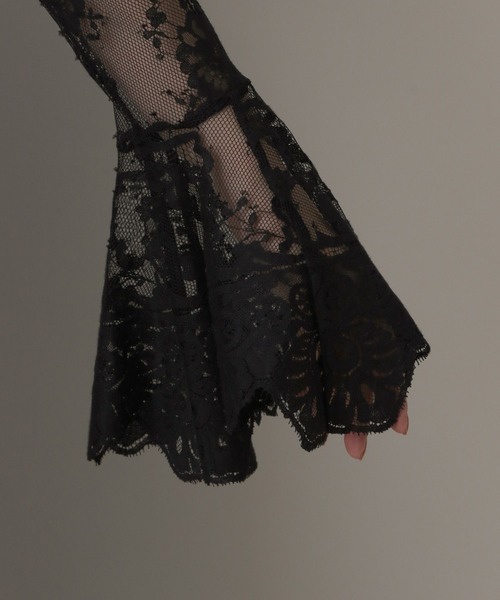 A part by（アパートバイ）の「フレアスリーブレース_長袖（シャツ/ブラウス・レディース・アイボリー/ブラック・FREE）」の22枚目の写真