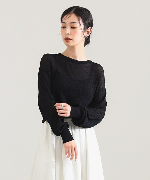 Demi-Luxe BEAMS（デミルクス ビームス）の「【1/9再値下げ】コットン ナイロン デニット プルオーバー［手洗い可］（ニット/セーター・レディース・ブラック/ブラウン/オフホワイト・ONE SIZE）」の13枚目の写真