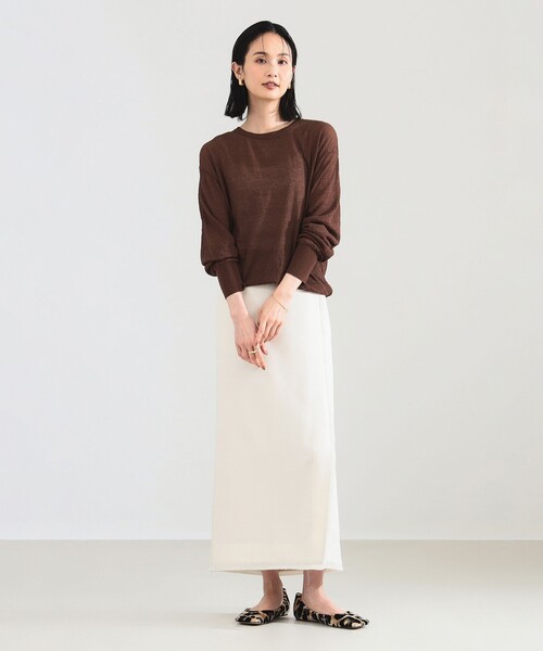 Demi-Luxe BEAMS（デミルクス ビームス）の「【1/9再値下げ】コットン ナイロン デニット プルオーバー［手洗い可］（ニット/セーター・レディース・ブラック/ブラウン/オフホワイト・ONE SIZE）」の14枚目の写真